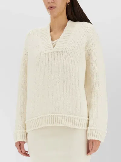 Tom Ford White Alpaca Leather Sweatshirt