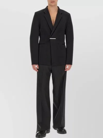 Givenchy Slim Fit Single-breasted Knit Jacket In Black