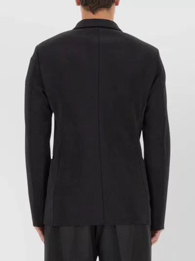 Givenchy Slim Fit Single-breasted Knit Jacket In Black