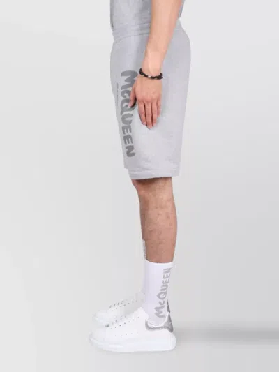 Alexander Mcqueen Alexander Mc Queen Bermuda Shorts With Graffiti Logo Print