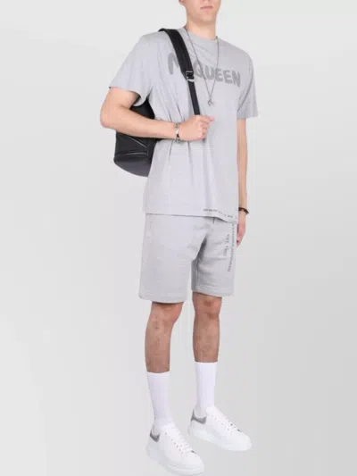 Alexander Mcqueen Alexander Mc Queen Bermuda Shorts With Graffiti Logo Print