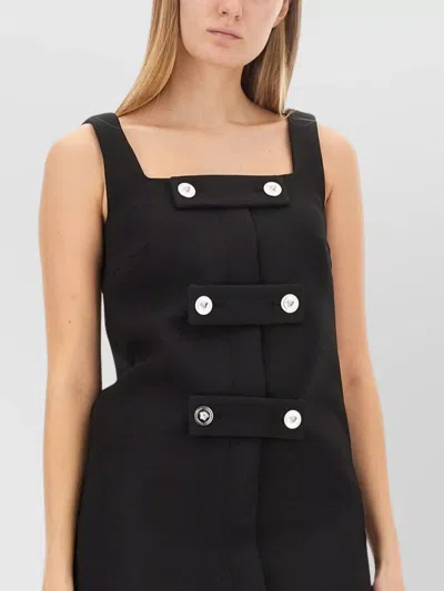 Versace Cavalry Viscose Twill Mini Dress In Black