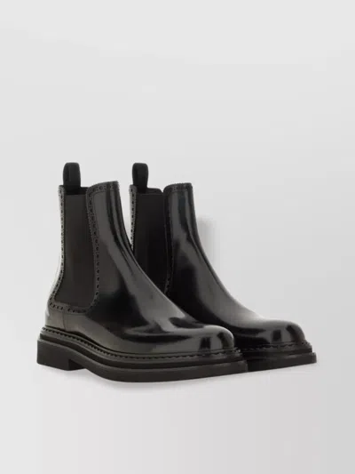 Dolce & Gabbana Black Leather Ankle Boot