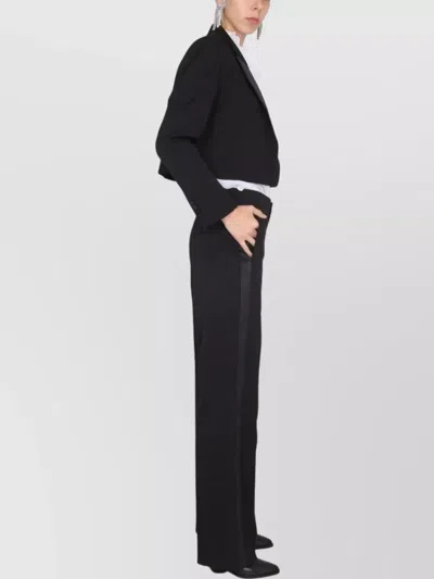 Isabel Marant Trousers With Belt Loops And Satin Trim In Black