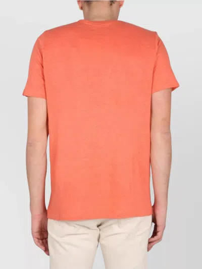 Isabel Marant Crew Neck Graphic Print Short Sleeves In Orange