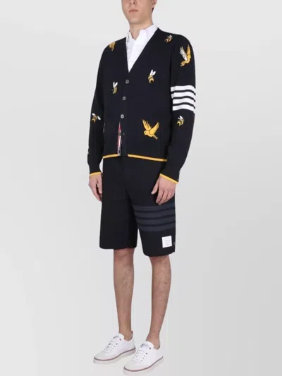 Thom Browne Cardigan With Birds And Bees Inlays
