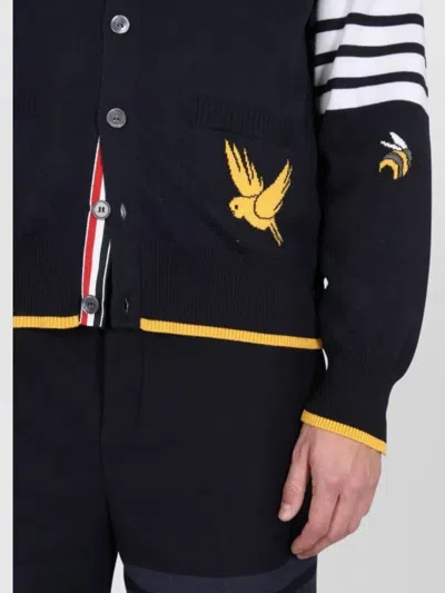 Thom Browne Cardigan With Birds And Bees Inlays