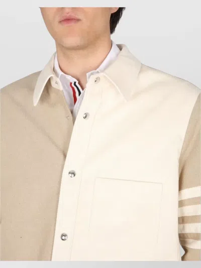Thom Browne 4-bar Patchwork Denim Shirt