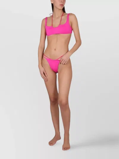 Off-white Multicolor Solid Swimwear In Pink