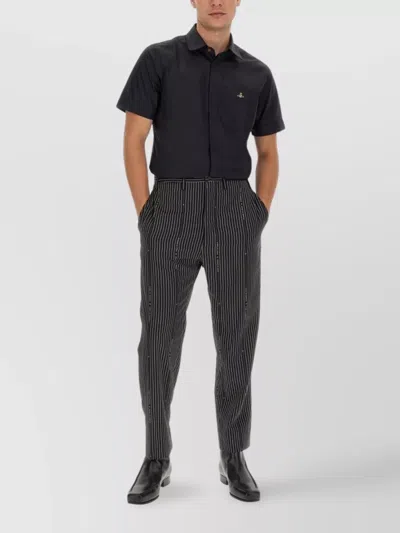 Vivienne Westwood Cropped Trousers Pinstripe Pattern