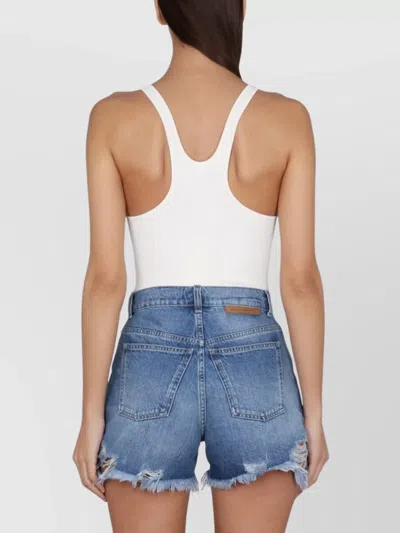 Stella Mccartney White Solid Scoop Neck Top