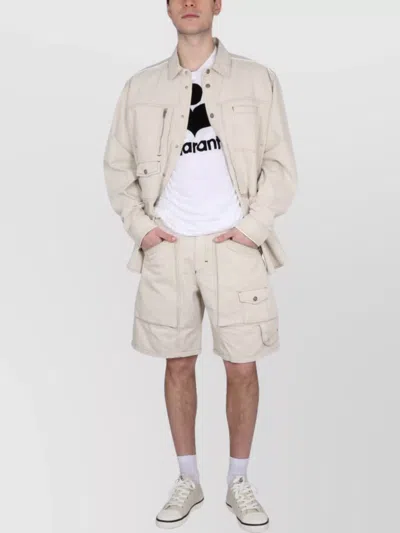 Isabel Marant Multiple-pockets Shirt Jacket In Powder