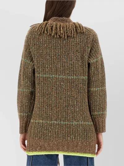 Stella Mccartney Stella Mc Cartney Multicoloured Knitted Cape In Green