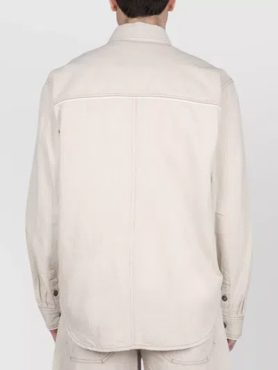 Isabel Marant Multiple-pockets Shirt Jacket In Powder
