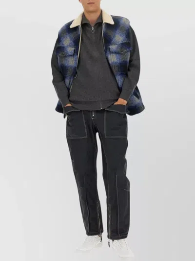 Isabel Marant Vest Sleeveless Zippered Check Motif In Blue