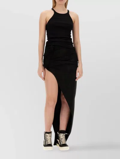 Rick Owens Drkshdw Drkshdw By Rick Owens "edfu" Asymmetrical Mini Skirt – Black