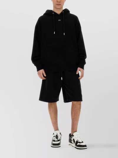 Off-white Logo Bermuda Shorts In Regular Fit In Black