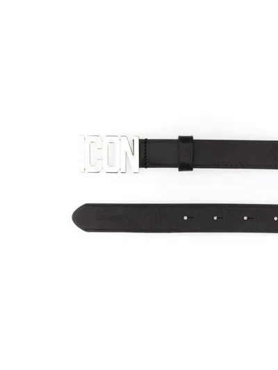 Dsquared2 Dsquared Leather Belt In Black