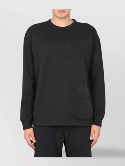 Ten C Crew Neck Cotton Sweatshirt With Front Pocket