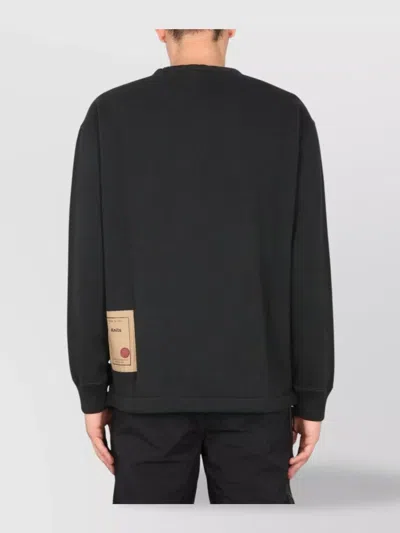 Ten C Crew Neck Cotton Sweatshirt With Front Pocket