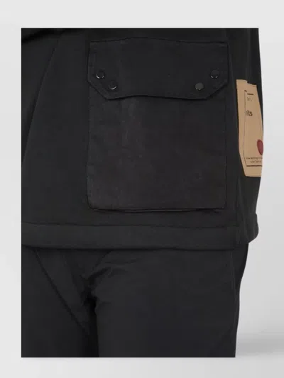 Ten C Crew Neck Cotton Sweatshirt With Front Pocket