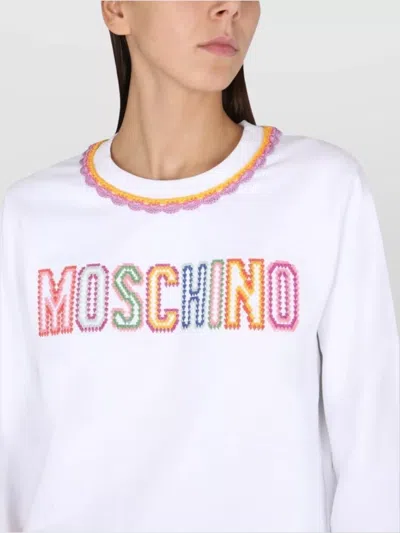 Moschino Women's Logo Detail Cotton Sweatshirt