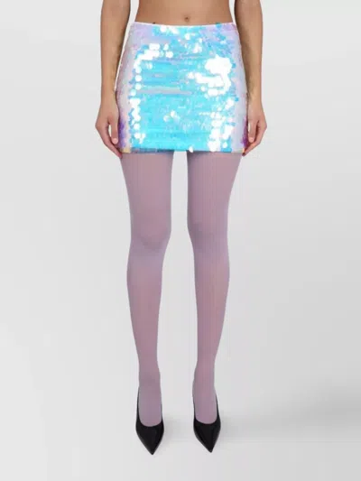 Nina Ricci Shimmering Sequin High Waist Mini Skirt
