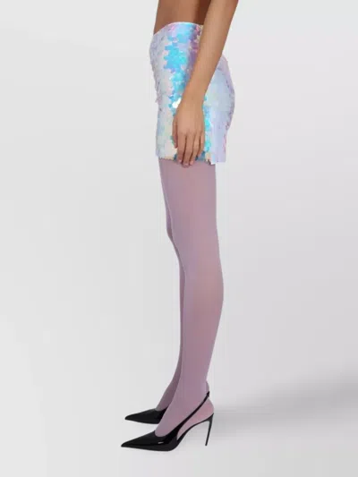 Nina Ricci Shimmering Sequin High Waist Mini Skirt