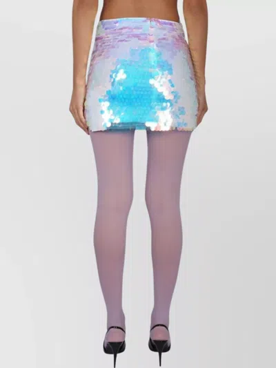 Nina Ricci Shimmering Sequin High Waist Mini Skirt