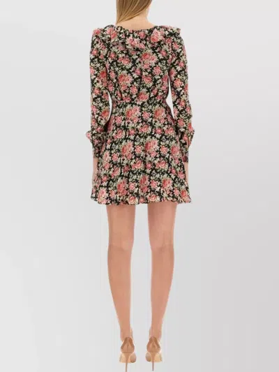 Alessandra Rich Women Flower Print Mini Dress