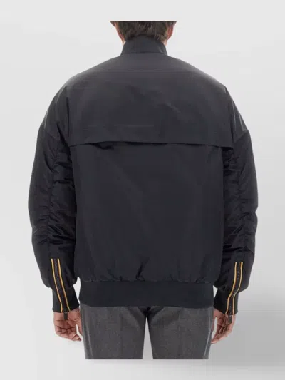 K-way Oversized Bomber Jacket With Ribbed Finish