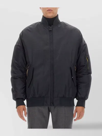 K-way Oversized Bomber Jacket With Ribbed Finish
