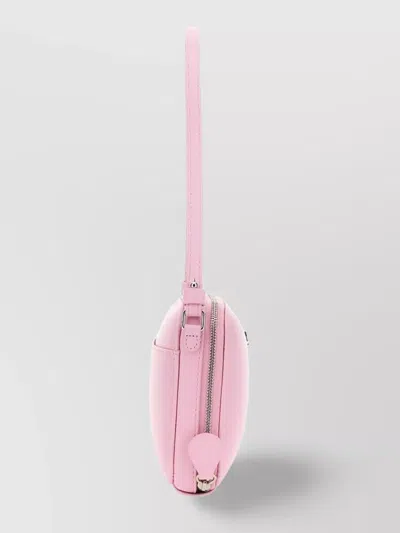 Courrèges Rectangular Shoulder Bag With Adjustable Strap And Minimalist Design In Pink
