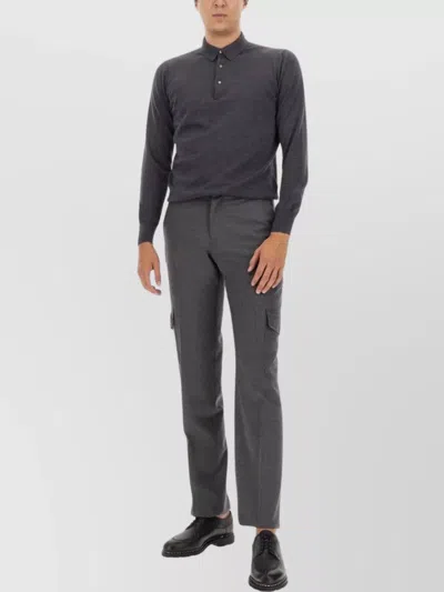Lardini Trousers Wool Multiple Pockets