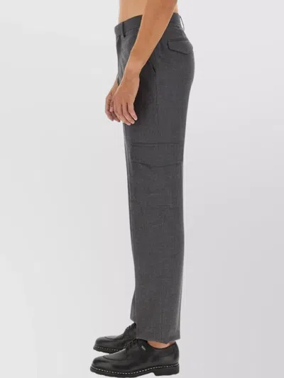 Lardini Trousers Wool Multiple Pockets