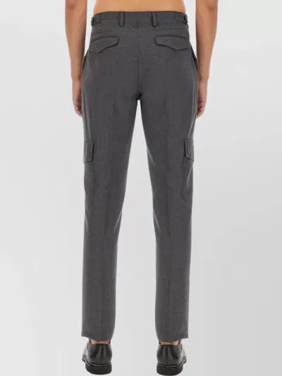 Lardini Trousers Wool Multiple Pockets