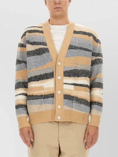 Missoni Wool Cardigan In Multicolor