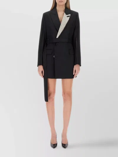 Victoria Beckham Double-breasted Tailored Minidress In Black