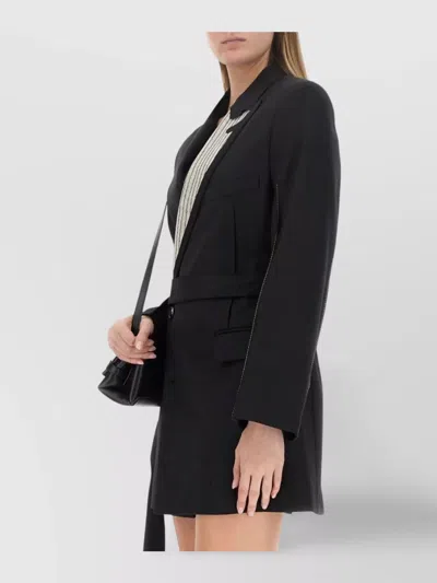 Victoria Beckham Double-breasted Tailored Minidress In Black