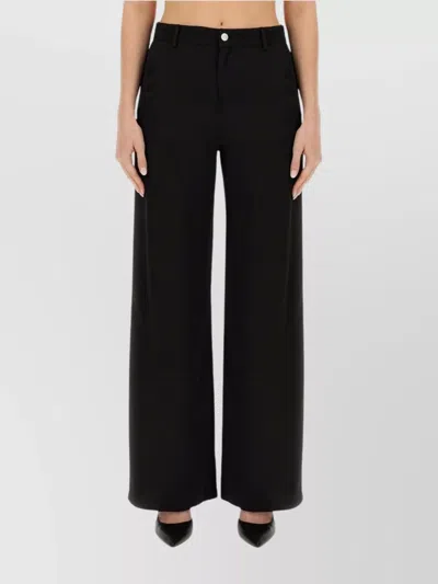Moschino Jeans Wide Leg Pants In Black