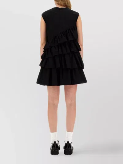 Msgm Dress With Ruffles In Black