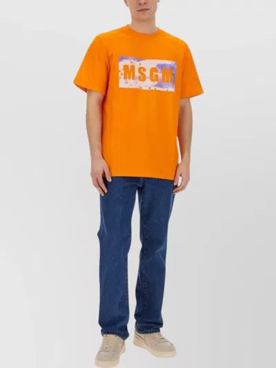 Msgm Logo-printed Crewneck T-shirt