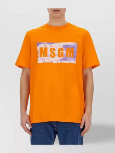 Msgm Logo-printed Crewneck T-shirt