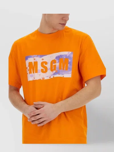 Msgm Logo-printed Crewneck T-shirt