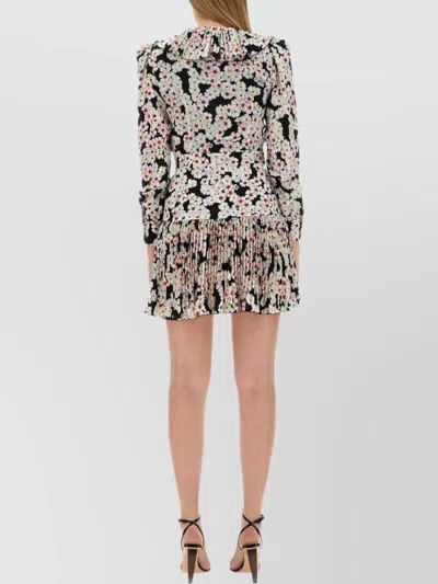 Alessandra Rich Floral Bow-detail Silk Minidress
