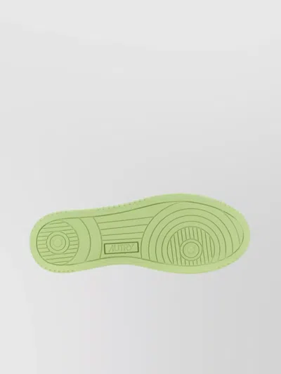 Autry Low Sneaker With Contrast Sole And Perforated Toe