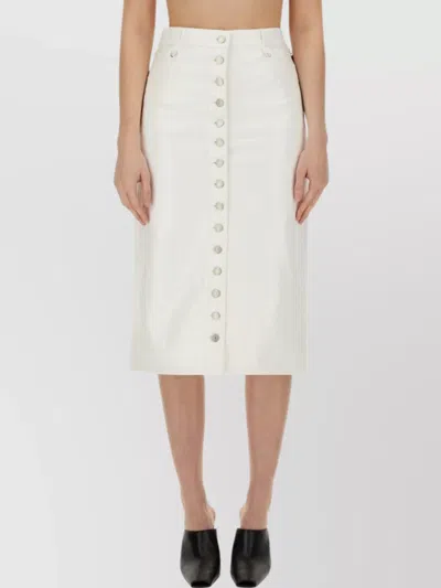 Courrèges Courreges Skirt With Buttons In White