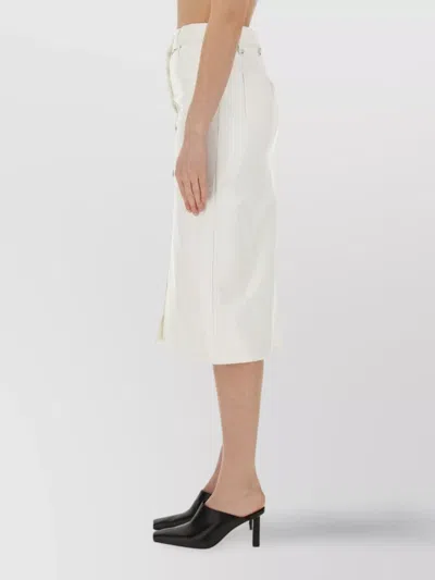 Courrèges Courreges Skirt With Buttons In White