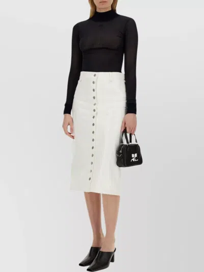 Courrèges Courreges Skirt With Buttons In White