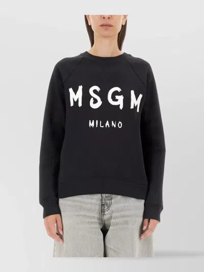 Msgm Relaxed-fit Sweatshirt With Raglan Sleeves